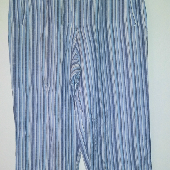 Crazy Horse linen blend striped beachy boho size 10P pants - Picture 5 of 6